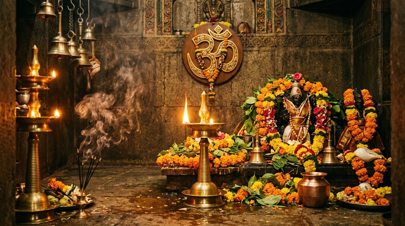 घर के पूजा घर (मंदिर) के वास्तु नियम — सुख, शांति और समृद्धि के उपाय