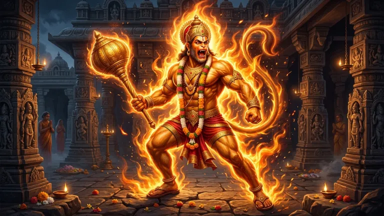 Hanuman Bahuk Lyrics in Hindi & English With Meaning | Complete 44 Verses