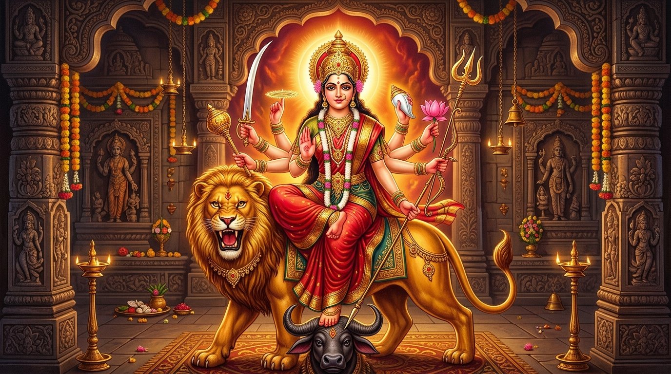 माँ दुर्गा द्वारा महिषासुर वध की कथा — आदिशक्ति का प्राकट्य और विजयादशमी