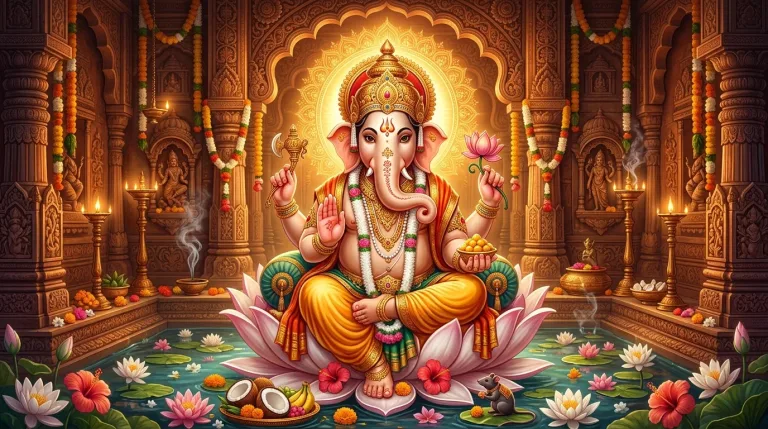 Shri Ganesha Ashtakam Lyrics in Sanskrit, English & Meaning | Yato'nanta Shakteh