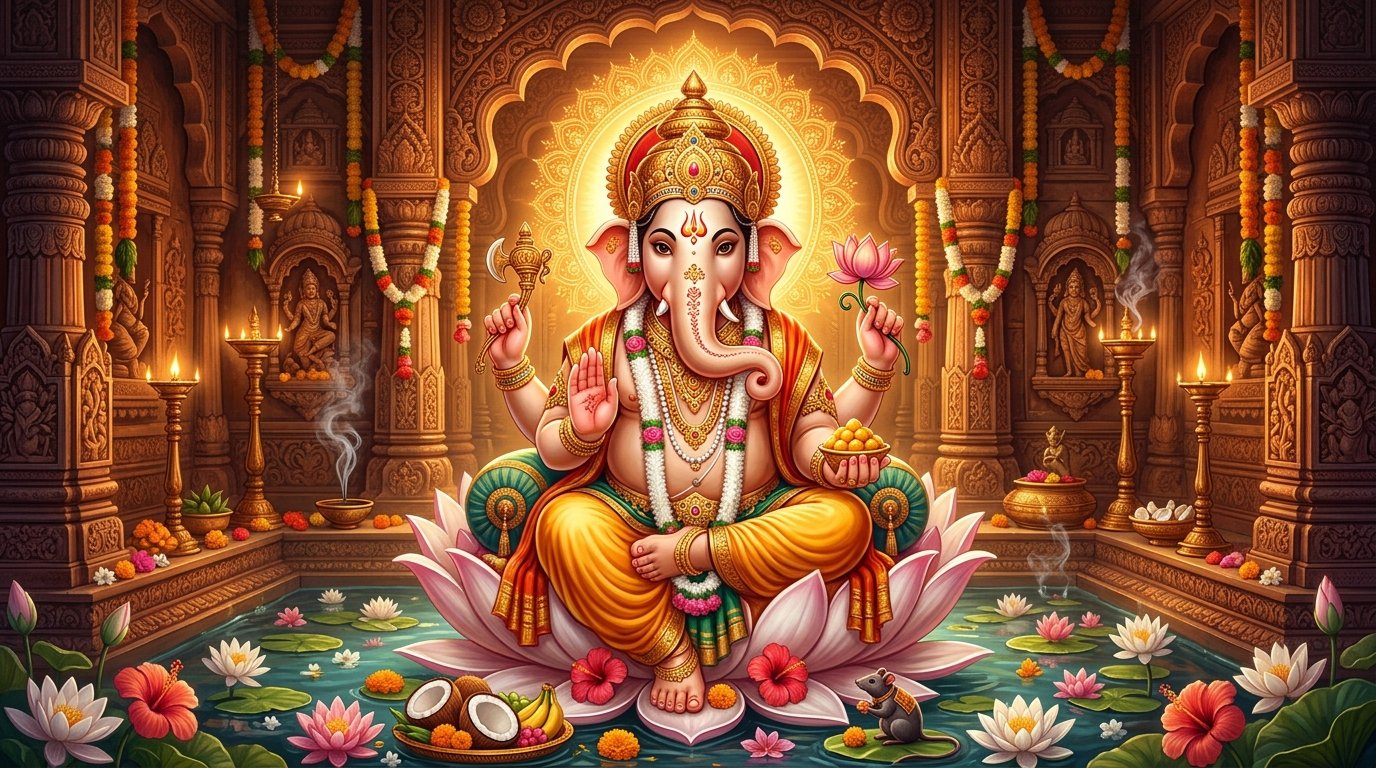 भगवान श्री गणेश जन्म एवं पृथ्वी परिक्रमा कथा — प्रथम पूज्य बनने का रहस्य