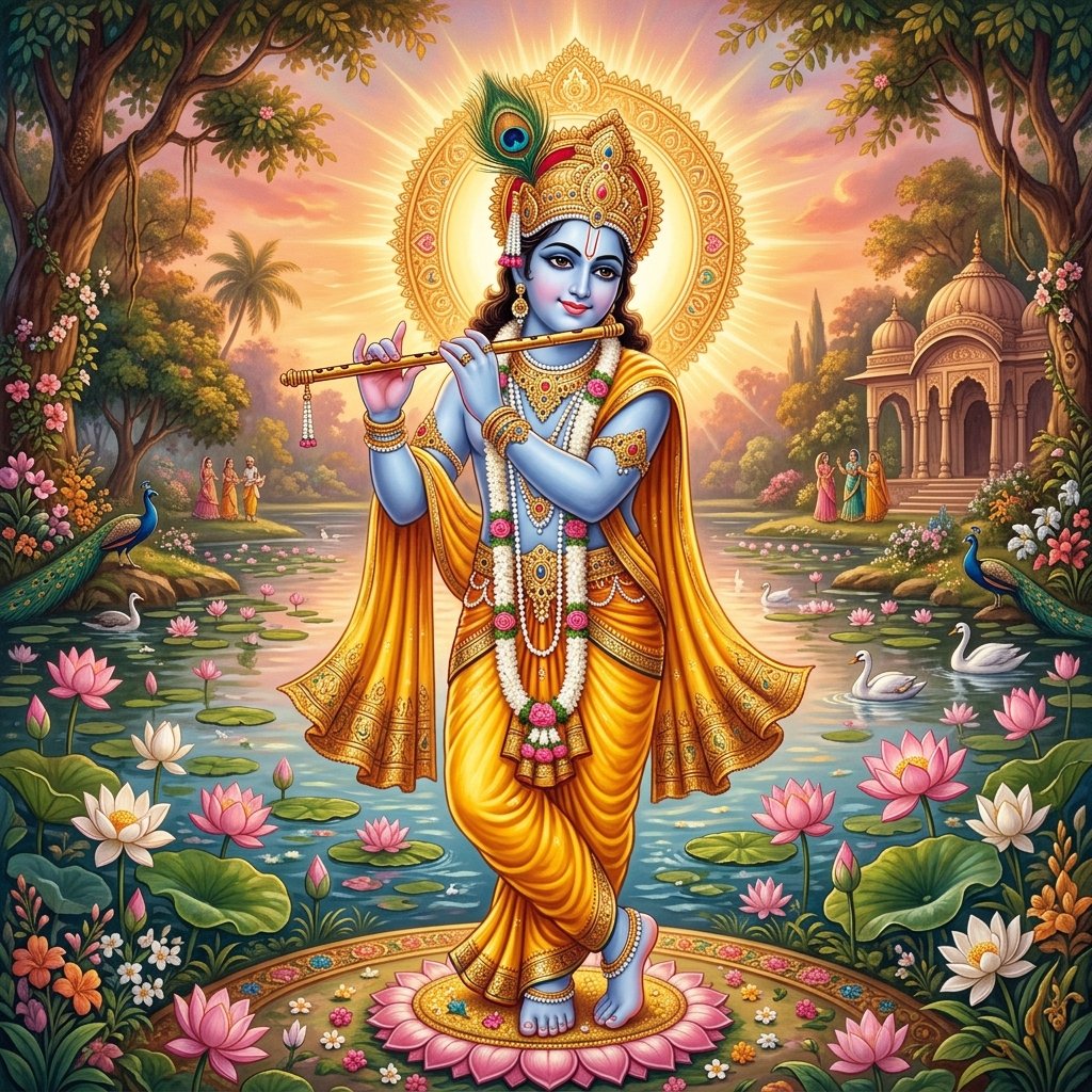 गोवर्धन पूजा एवं इंद्र मान-भंग कथा — कनिष्ठा अंगुली पर गिरिराज धारण