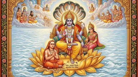 Vishnu Shatpadi Lyrics in Sanskrit & English With Meaning | Adi Shankaracharya