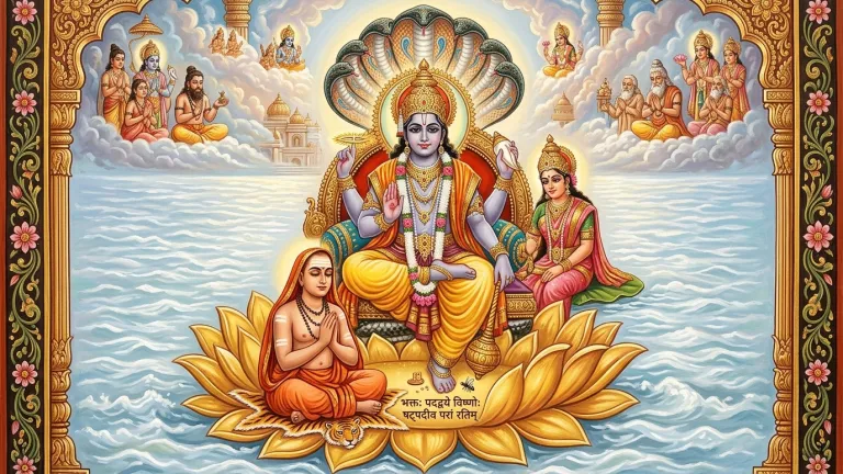 Vishnu Shatpadi Lyrics in Sanskrit & English With Meaning | Adi Shankaracharya